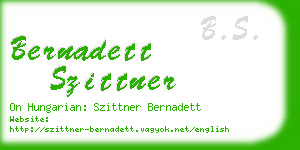 bernadett szittner business card